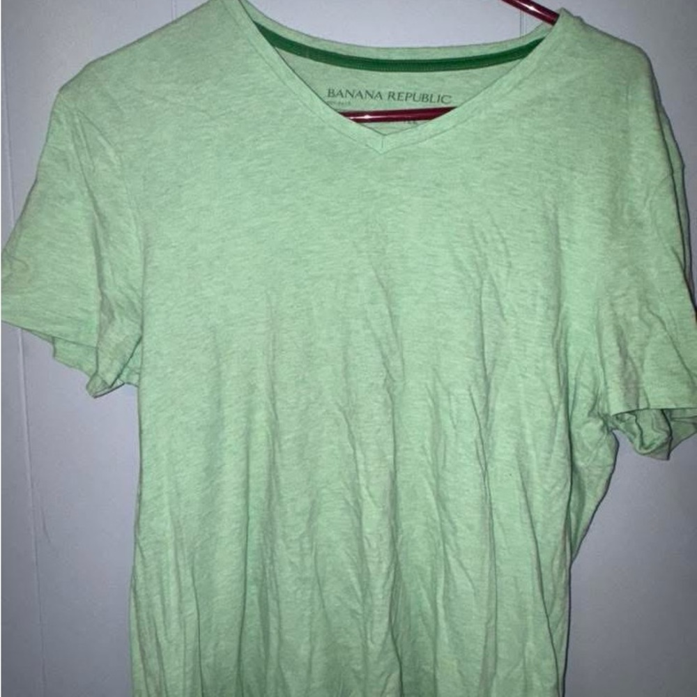 Banana Republic Men's Green T-Shirt